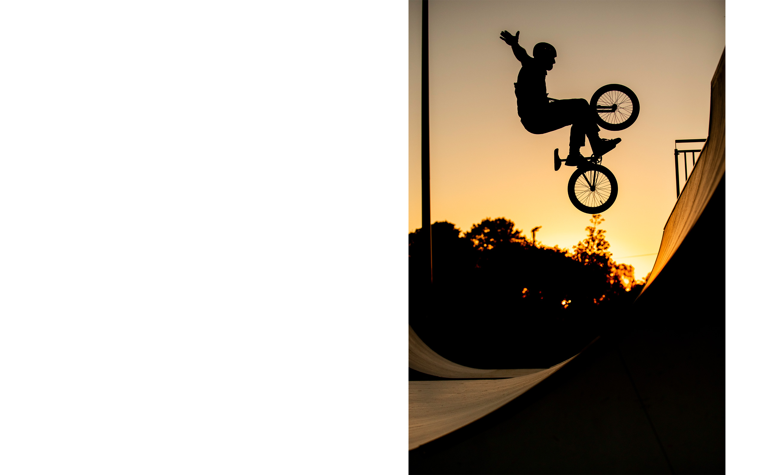 Nathan “Lanky” Phillips pulls a tuck no hander to fakie on sunset at Beenleigh BMX park.